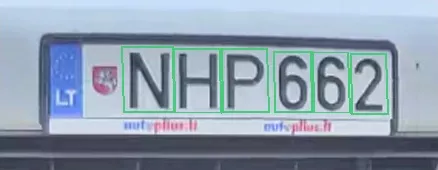 Originali numerio NHP662 iškarpa