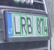 Originali numerio LRB874 iškarpa