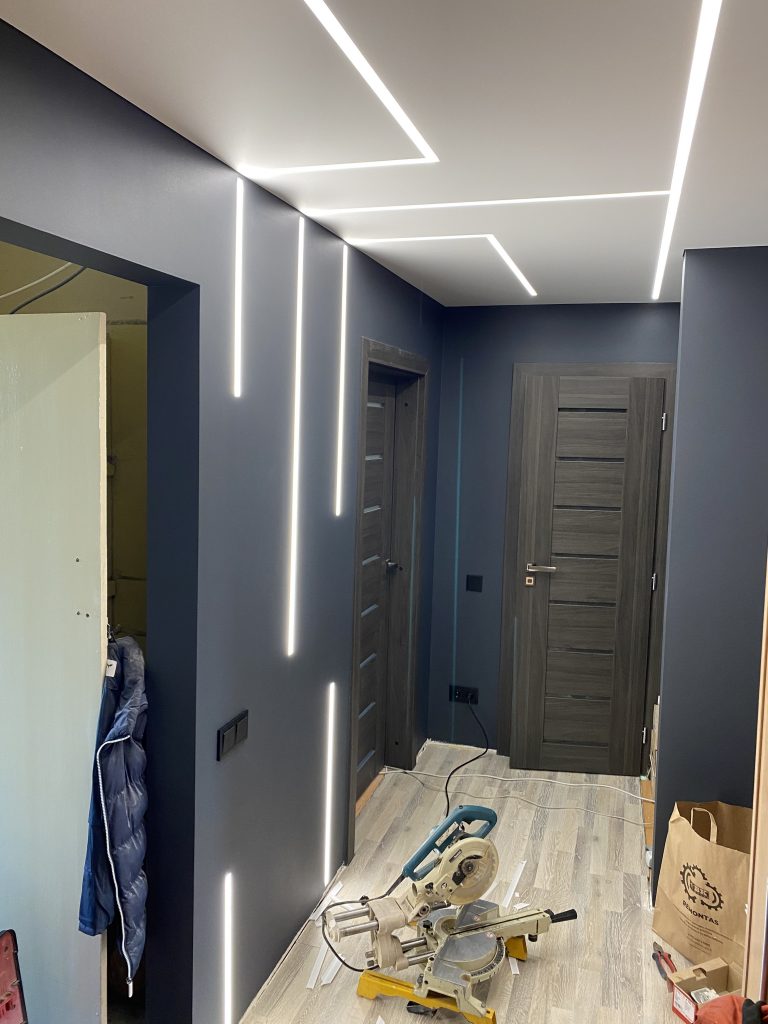 Interjero LED linijų sistema — projekto nuotrauka 2